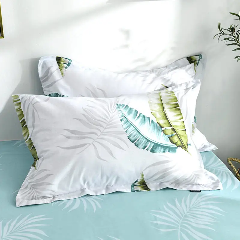 

Pure Cotton Bedding Set Luxury Leaves Duvet Cover Set Bohemian subtropical rainforest Bed Linen Luxury Home Textile