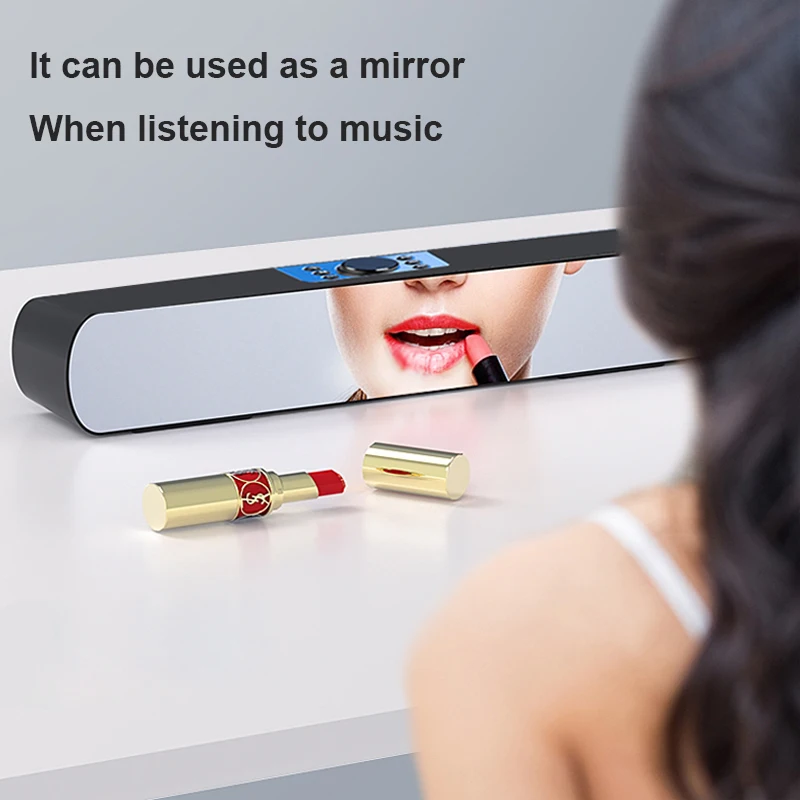 

Soundbar For TV Alarm Clock Bluetooth Speaker Large With LED Digital Display Wired & Wireless Home Theater Surround Sound Bar