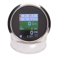 6in1 multi functional digital gauge 85mm tachometer gps fuel level water temp oil pressure tacho sensor with alarm for car boat