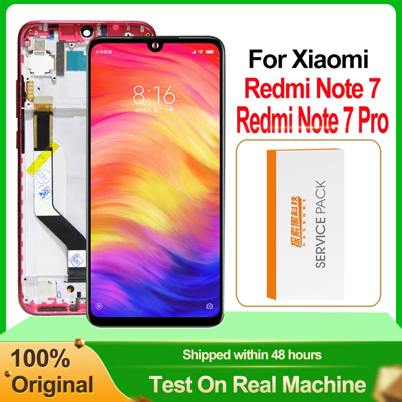 ЖК-дисплей 6 3 ''для Xiaomi Redmi Note 7 с сенсорным экраном и дигитайзером в сборе
