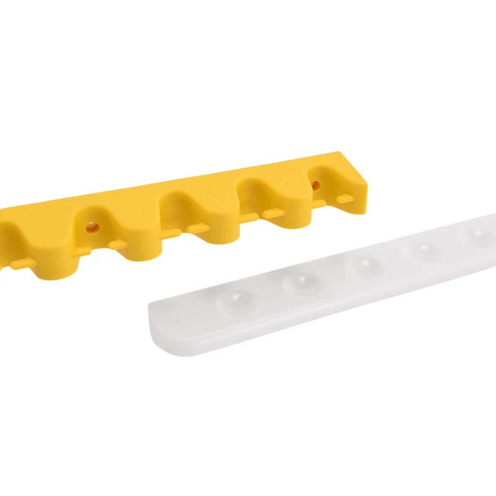 

Cue Rack Wall Stick Pool Billiards Snooker Holds 6 Rubber Cues Holder Clips