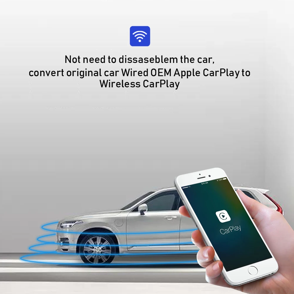 Carlinkit CarPlay2air беспроводной адаптер CarPlay для Volvo XC90 XC60 XC40 V90 OEM проводной (год модели: