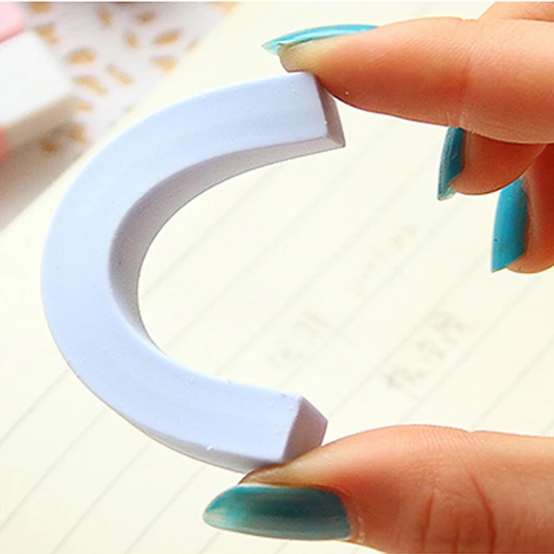 

Cute Lovely Stripe Office Colourful Rubber Erasers Stationery Gift For Student New