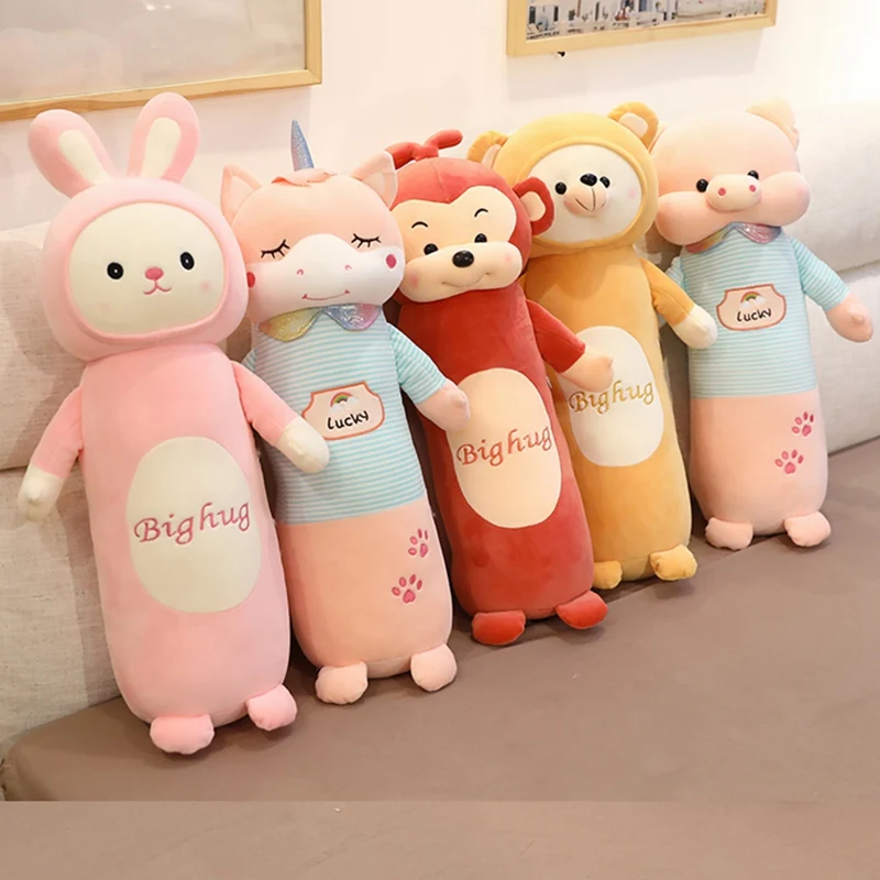 

Cartoon strip plush toy doll pig doll cute sleeping animal pillow doll birthday gift girl