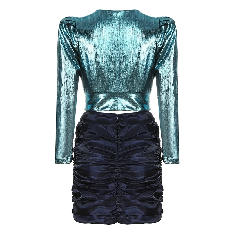 Женский комплект из двух предметов Bqueen костюм с драпировкой коротким топом и