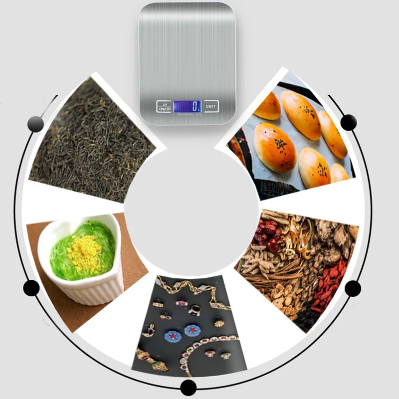 Мини электронные весы из нержавеющей стали 1 шт. 5 кг/1 г маленькие