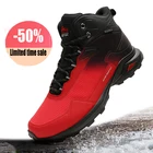 Мужские зимние ботинки, высококачественные бархатные теплые походные ботинки с высоким берцем, уличные спортивные хлопковые ботинки, мужские защитные рабочие ботинки, новинка 2021