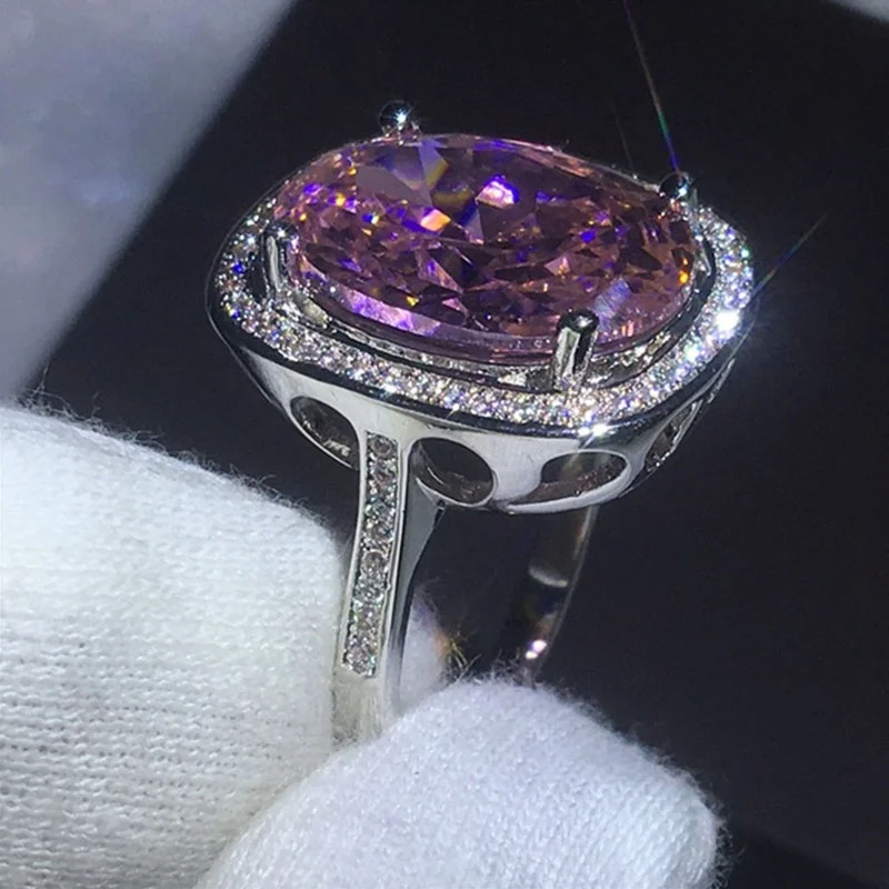 Винтажные кольца для женщин фиолетовые Роскошные ювелирные изделия из
