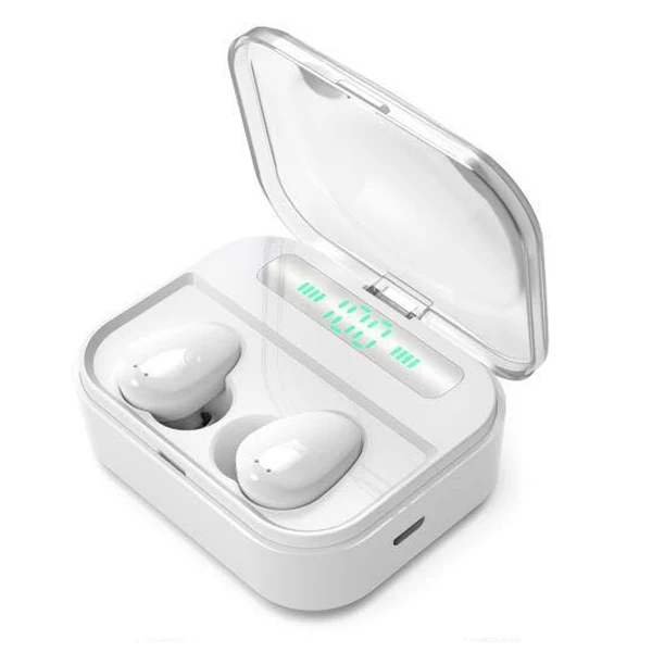 White TWS Bluetooth 5,0 наушники IP7 беспроводные наушники 6D стерео HiFi беспроводные наушники игровая гарнитура с микрофоном 2200 мАч наушник - Цвет: White