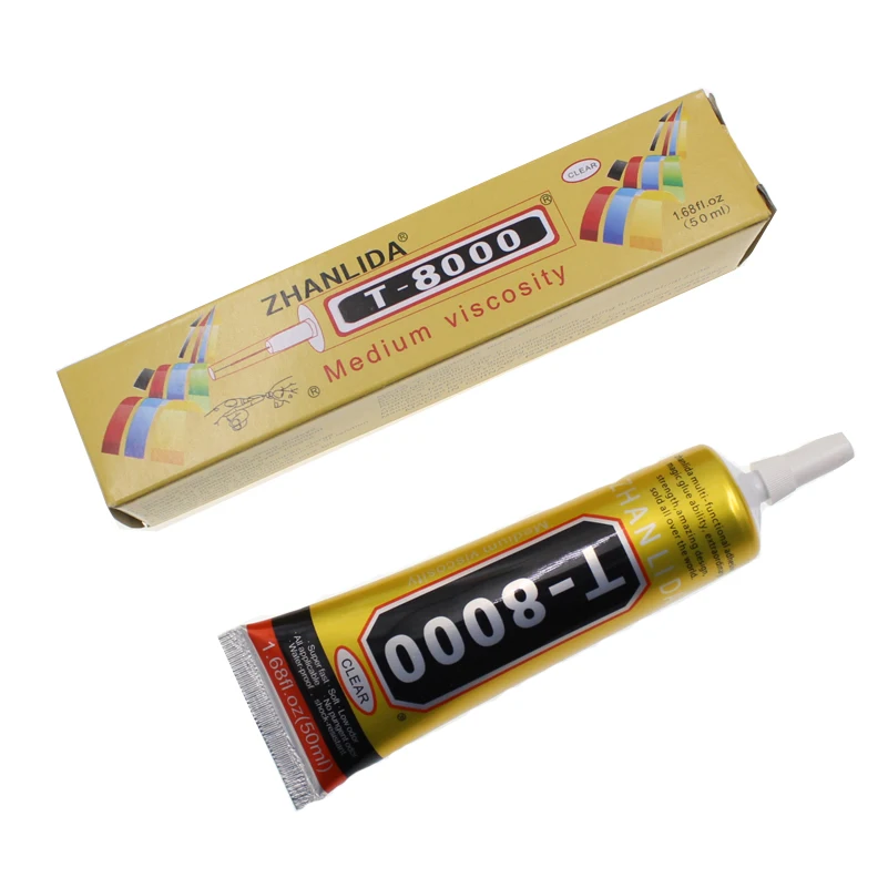 Multifunction 50ML T8000 Liquid Glue T-8000 Touch Screen Textile Wood lcd Rubber Clothes Epoxy Resin Glass Adhesive |