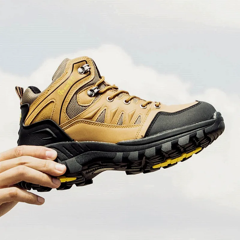 Plus Size 47 Tactical Boots Men Mountain Hiking Shoes Waterproof Outdoor Sports Sneakers Male Wearable Anti-skid Hunting Boots