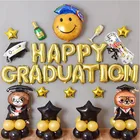 1 комплект, фольгированные шары с надписью happy Выпускной