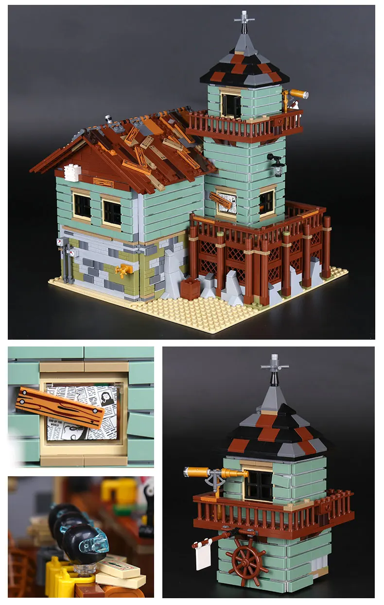 Lepinblocks 16050 старый Рыболовный магазин серия MOC совместима с LEGOin 21310 набор
