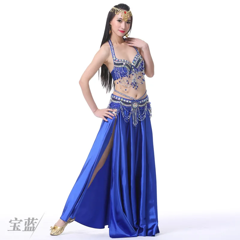 2pcs/set Belly Dance Costumes Oriental Dance Suit BellyDance Costumes Carnival Dance Costumes#865 - Цвет: Royal blue