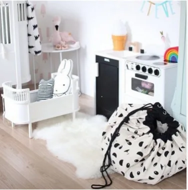 

Large toy storage bags sacks can be used as carpet storage bags for home decoration and panda beard patterns can be selected