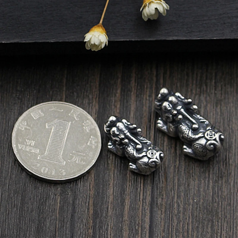 925 Silver Color Retro Jewelry Men's and Women Jewelry Beads  Pure Silver Brave Troops Beads DIY Handmade Accessories Wholesale