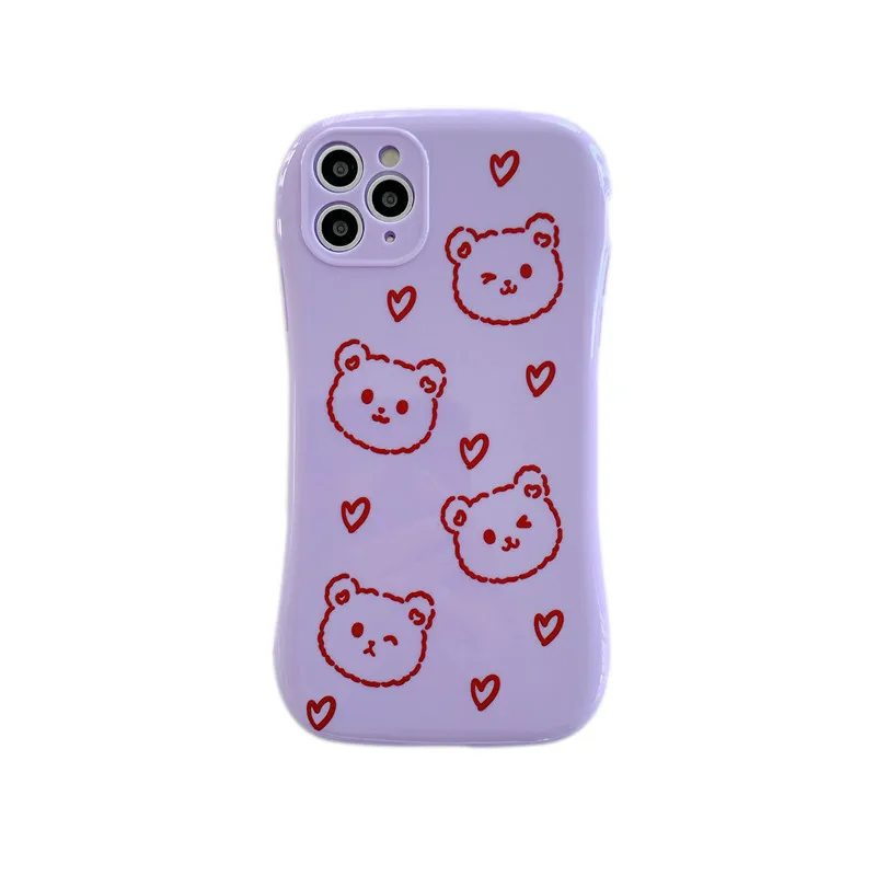 

Cute Cartoon Bear Creativity Protective Cover for Iphone 11 Pro Max 7 8 Plus Women Gift Phone Cases for X XS Max XR SE2020