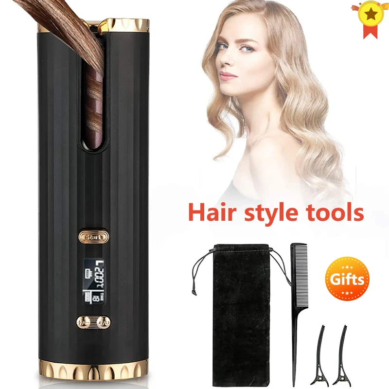 Плойка для завивки волос аккумуляторная с ЖК-дисплеем |