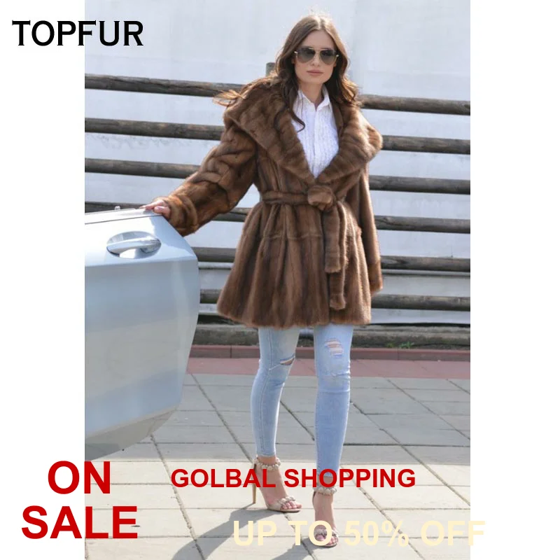 Новинка 2019 женская шуба из натурального меха норки с большим капюшоном в