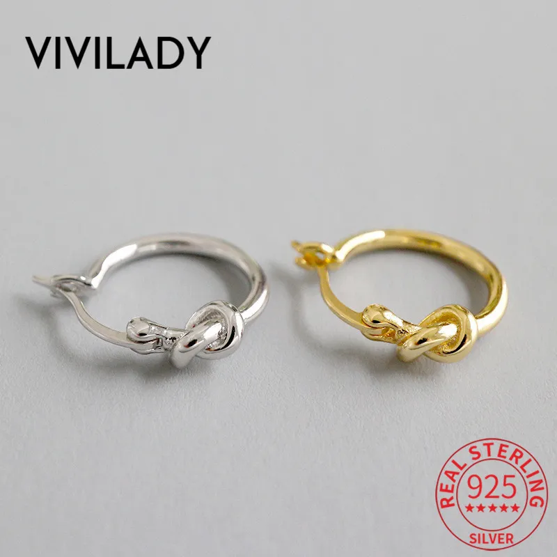 Женские серьги кольца из серебра 925 пробы с узлом|Серьги-кольца| |