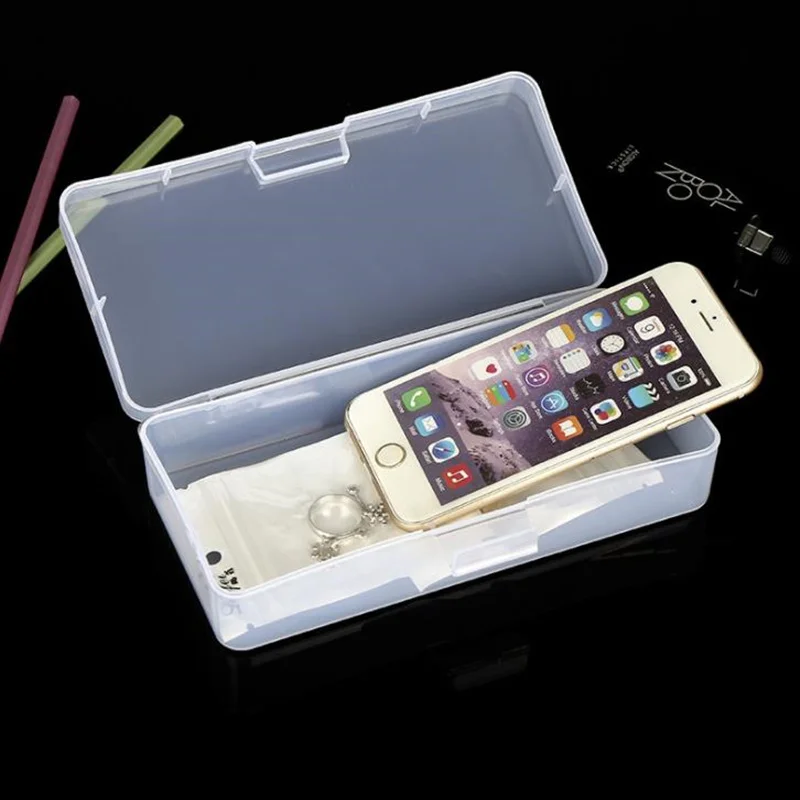 50 шт. пластиковые коробки для хранения ювелирных изделий прямоугольная