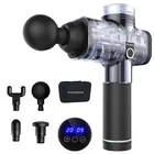 Пистолет-массажер Phoenix a2, прозрачный, Электрический массажер для тела, 6 головок, ЖК-дисплей, MG55