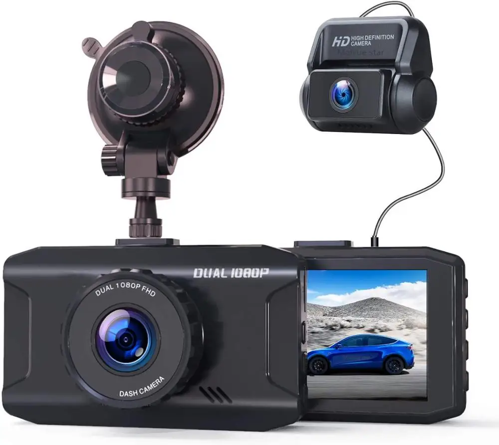 Автомобильная камера Maiyue star фронтальная и задняя 1080P 340 ° широкоугольная запись 3