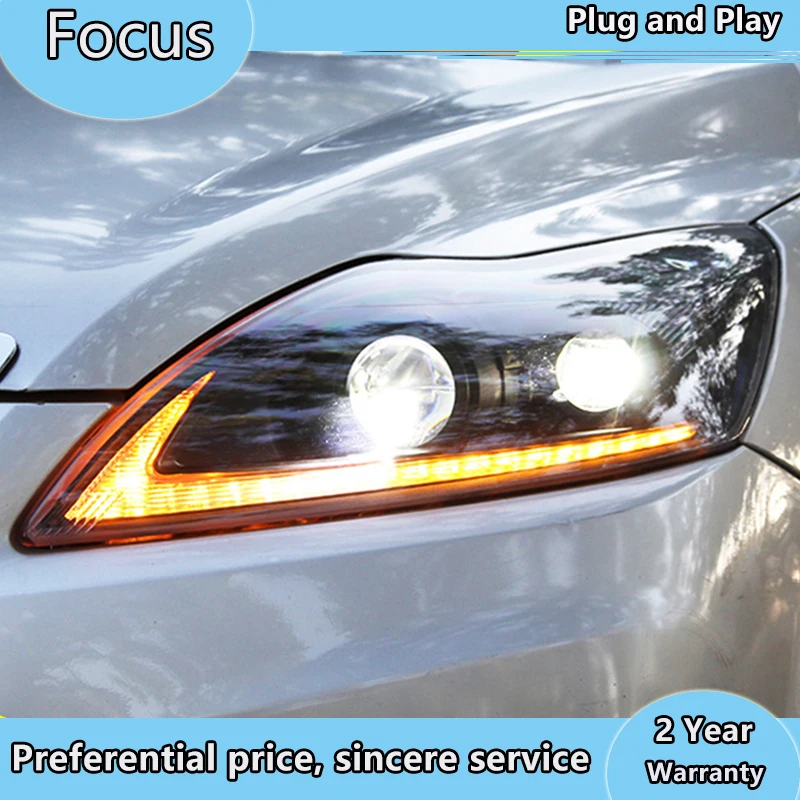 Светодиодные фары 2 шт. для Ford Focus 2009 2011 комплект ксеноновых фар противотуманные