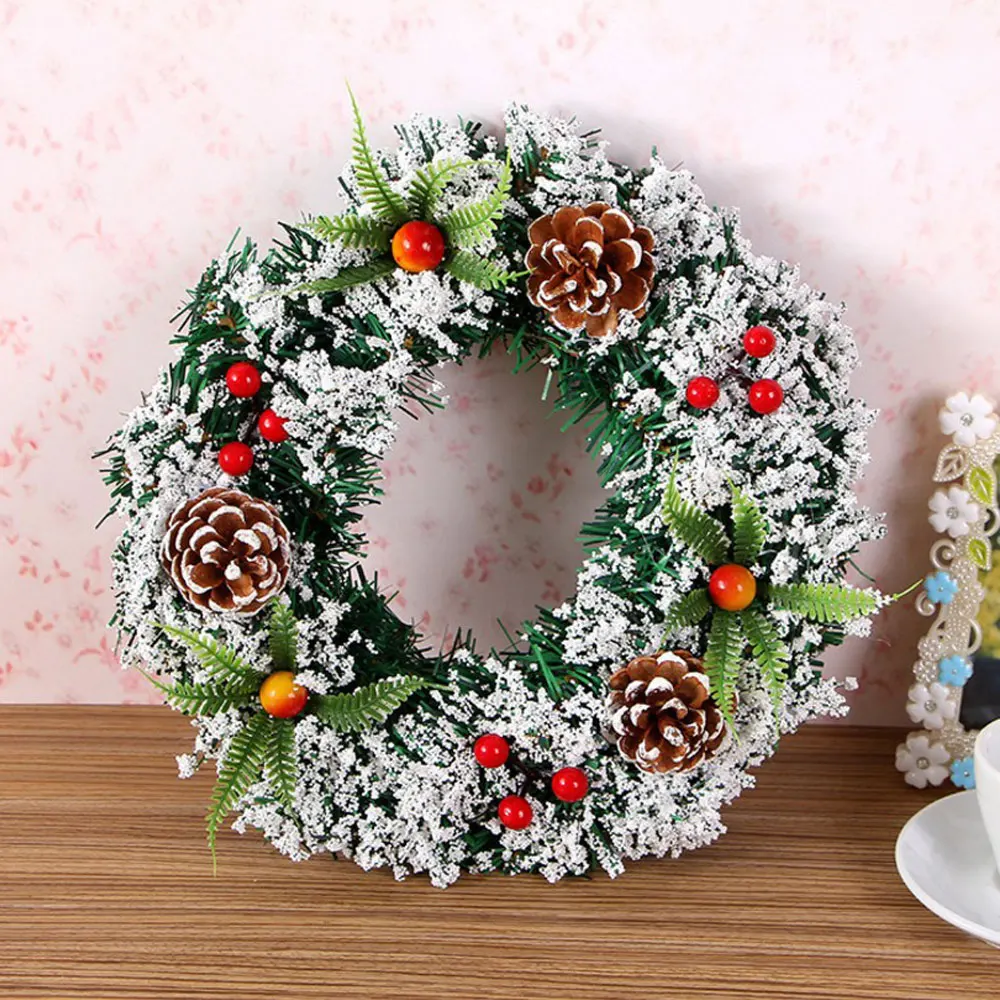 

2021 Christmas Wreath Garland Arrangement Christmas Ornament Christmas Wreath hanging Garland Xmas new year decoration