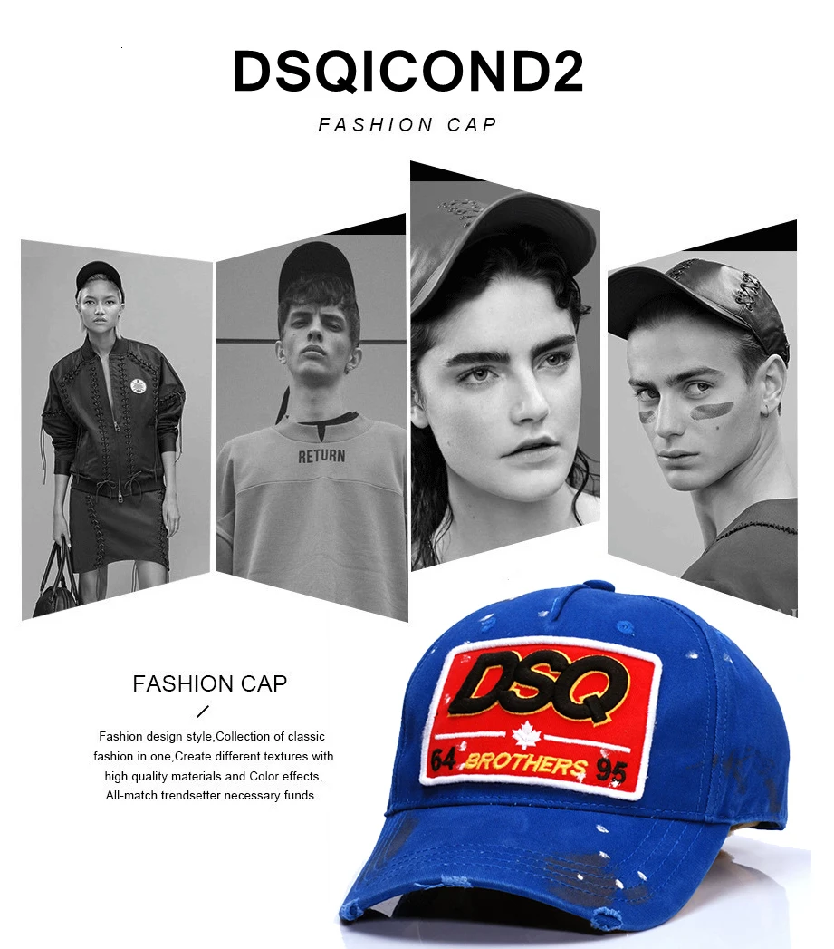 Dsqicond2 брендовая бейсболка s Кепка для водителя грузовика Casquette Homme для женщин мужчин хип-хоп открытый козырек для отдыха Dsq Hoeden Voor Mannen