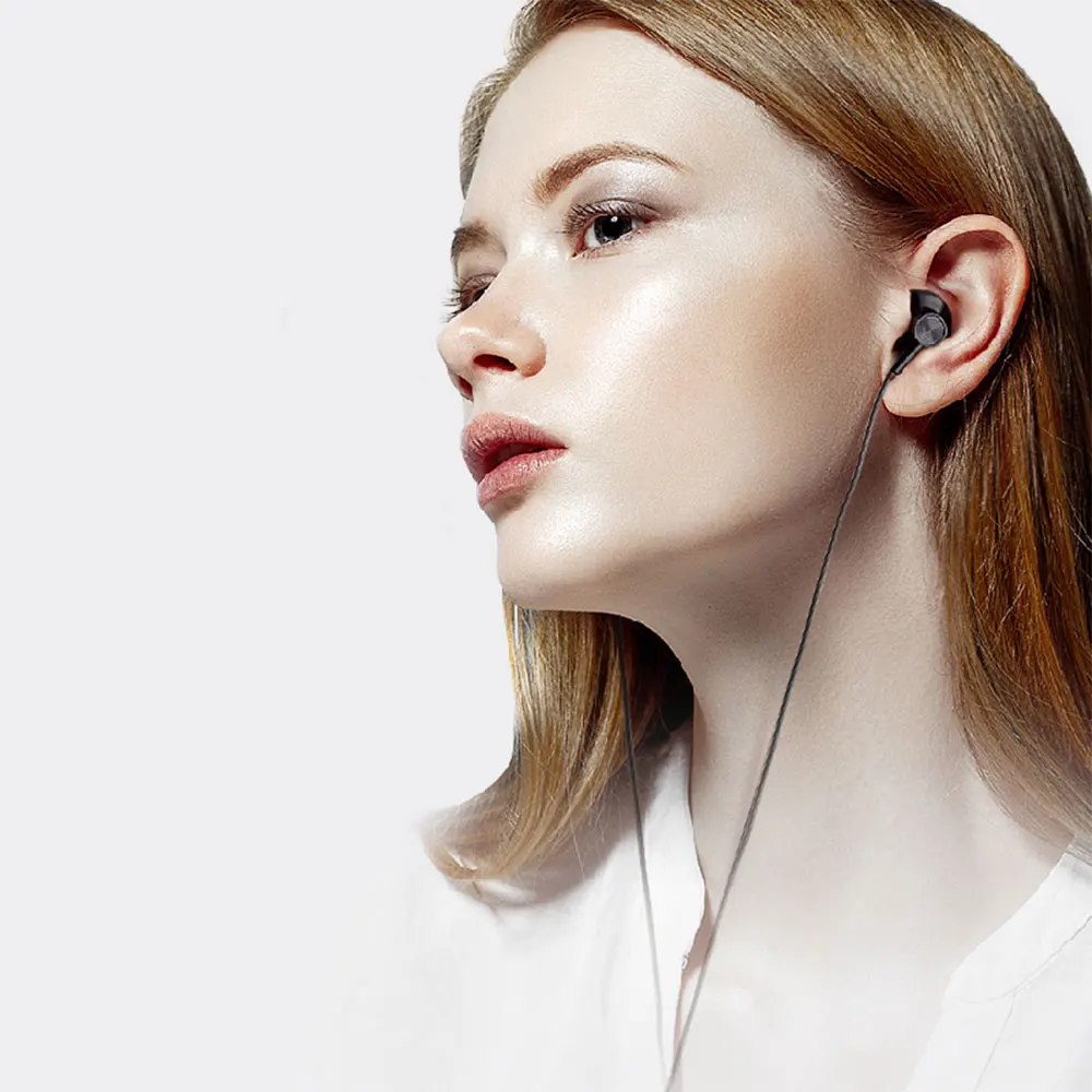 Наушники вкладыши Platinum Code A6 с пшеничным проводом проводные Hi Fi наушники плоской