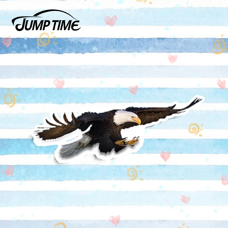 Время скачка 13 см x 5 для крылатого орла графика Смешные 3D Виниловые наклейки на