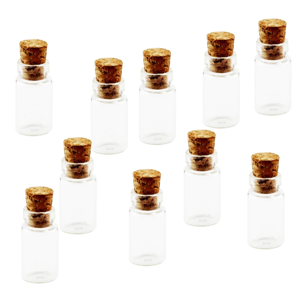 10 шт. прозрачные стеклянные флаконы пустые бутылки желаний подвески для ожерелья