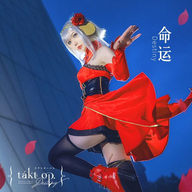Anime Takt Op. Schicksal Cosplay Kostüm Rot Elegante Kleid für Halloween Karneval Party-Events Anime Erwachsene COS Weihnachten Geschenk