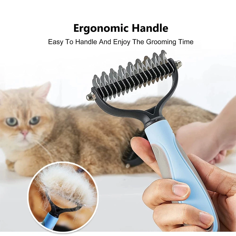 

Pet Grooming Brush Dog Hair Removal Tool Double Sided Open Knot Removal Comb Brush Dog Massage Shedding Supplies Dog accessories