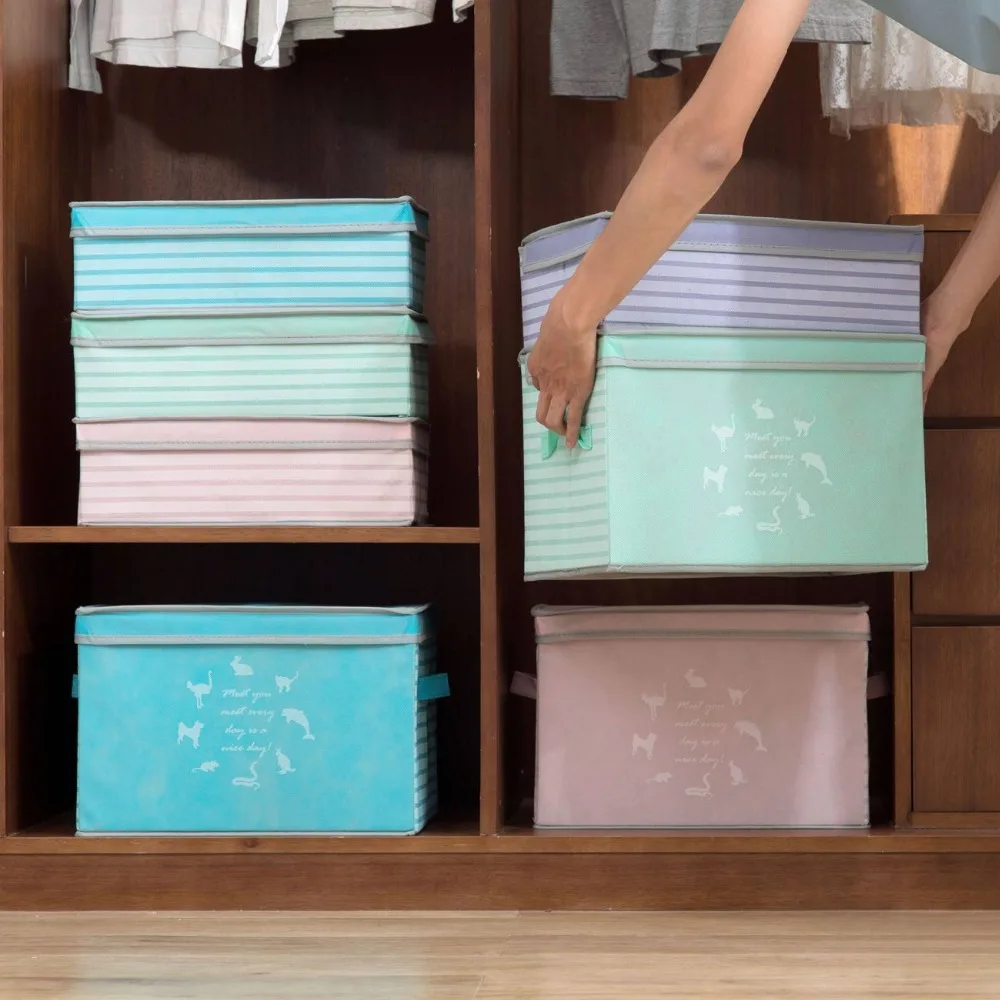 2 шт складные ящики для хранения одежды органайзер игрушек закуски коробка кейс