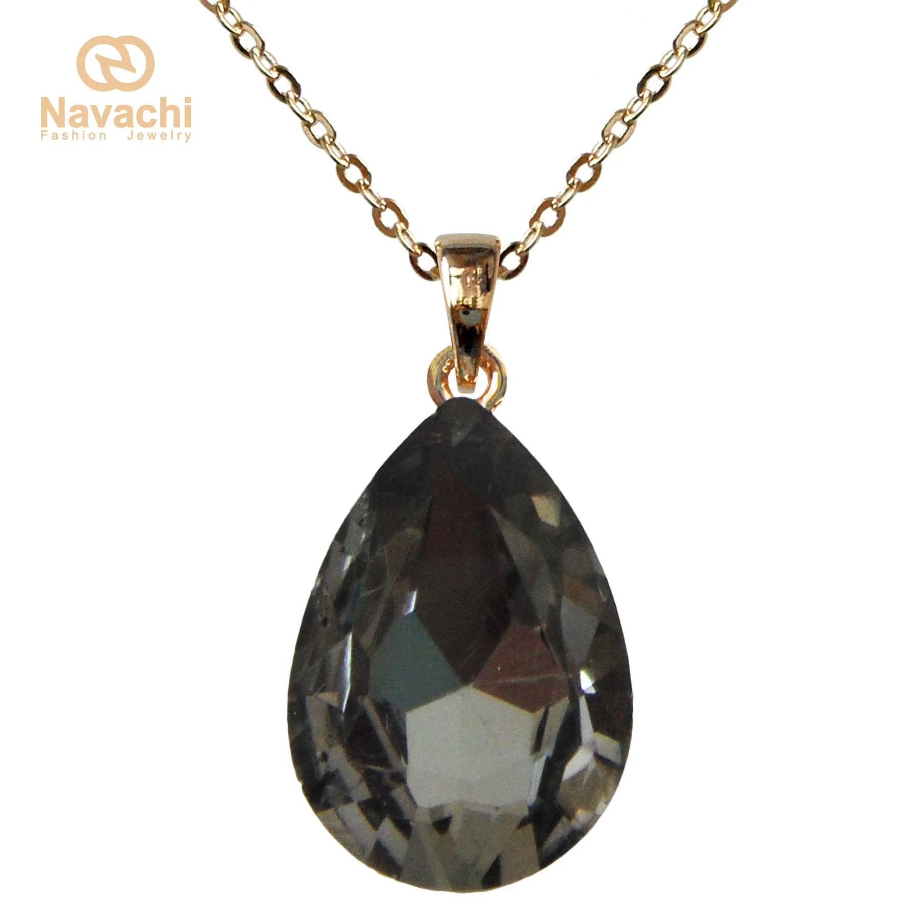 Ожерелье с подвеской в виде капли воды Navachi SMTa6305|drop pendant|necklace crystal pendantcrystal |