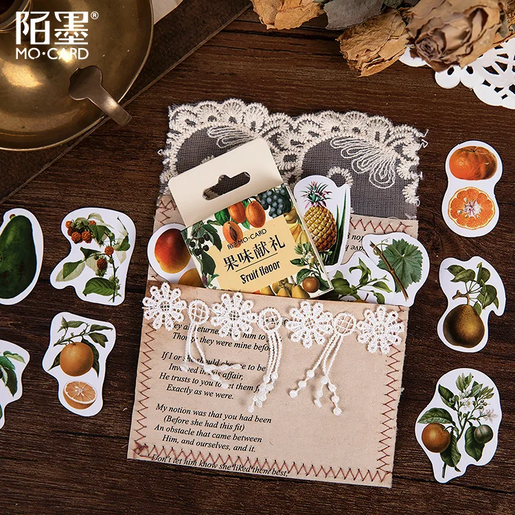 46 шт./корт. Канцелярские наклейки сделай сам с изображением фруктов планеты