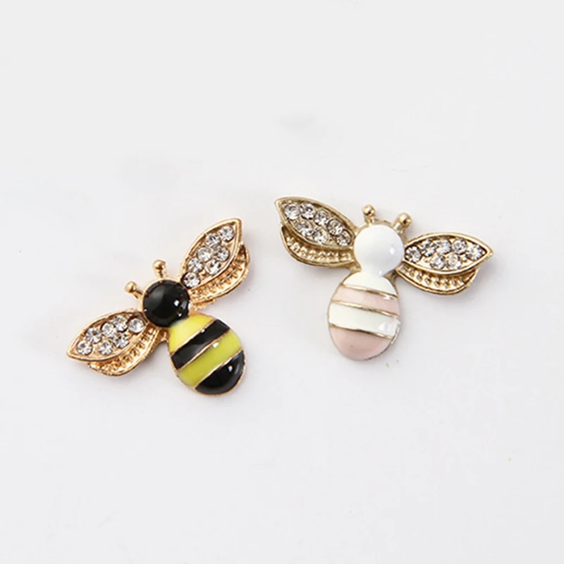 10 шт. с животными из стразов кнопка в виде пчелы для DIY аксессуары волос или