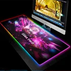 Аниме Сексуальная девушка синяя юбка цветная (RGB) Мышь Pad демон убийца светодиодный Gloway игра Мышь пусковая площадка коврик для рабочего стола с Подсветка Darling в Franxx