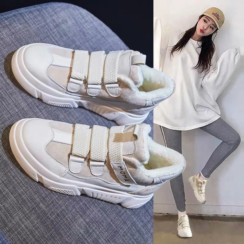 Зимние женские кроссовки Weweya теплые меховые плюшевые зимние ботинки обувь на