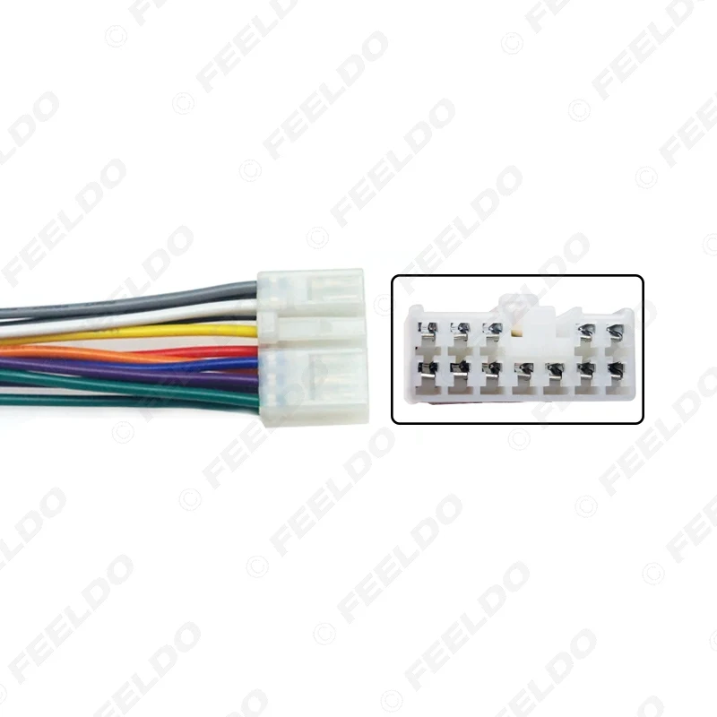 FEELDO 1PC Car Audio Radio 12pin Male Plug Connector Wire Harness Adapter For Suzuki Wagon R CD Player Wiring | Автомобили и