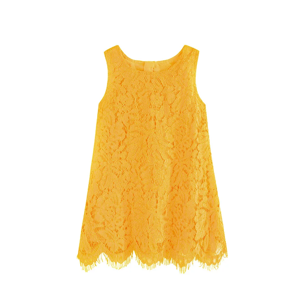 Кружевное платье для девочек без рукавов | Детская одежда и обувь