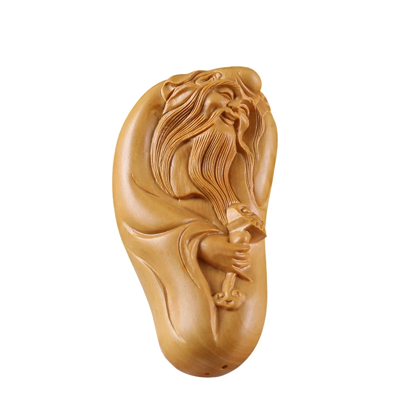 7 см долговечный Бог Boxwood резьба по дереву здоровая статуя даосская теологическая