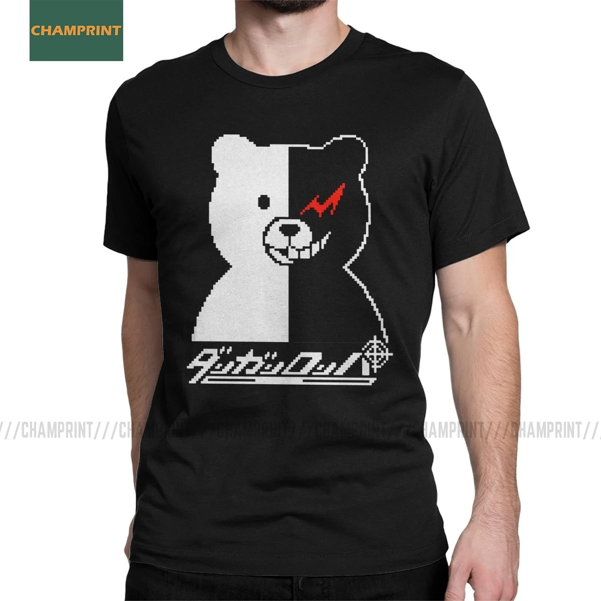 Футболка Monokuma Pixels Dangan Ronpa мужские хлопковые футболки футболка Nagito Anime Junko Komaeda Monobear