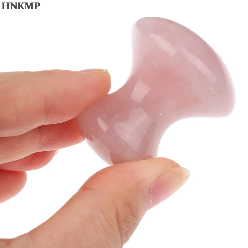 1 шт. натуральный розовый кварц гриб для лица спина ног Акупунктура Массаж