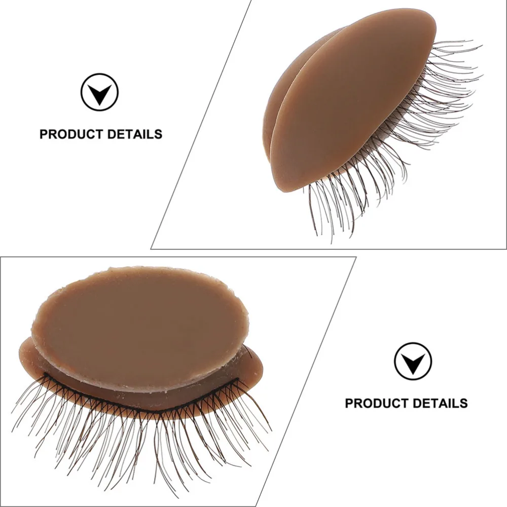 

6 Pairs Eyelash Eyelid Replacement Lash Extension Supplies Makeup Practice Kit