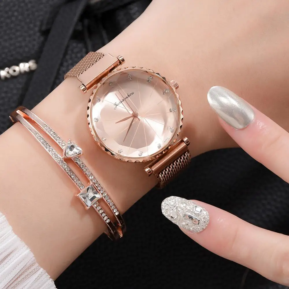 

Quartz Women Watches 2020 Luxury Rhinestone Scale Minimalism Magnet Buckle Fashion Casual Female Wrist watch Clocks reloj dama