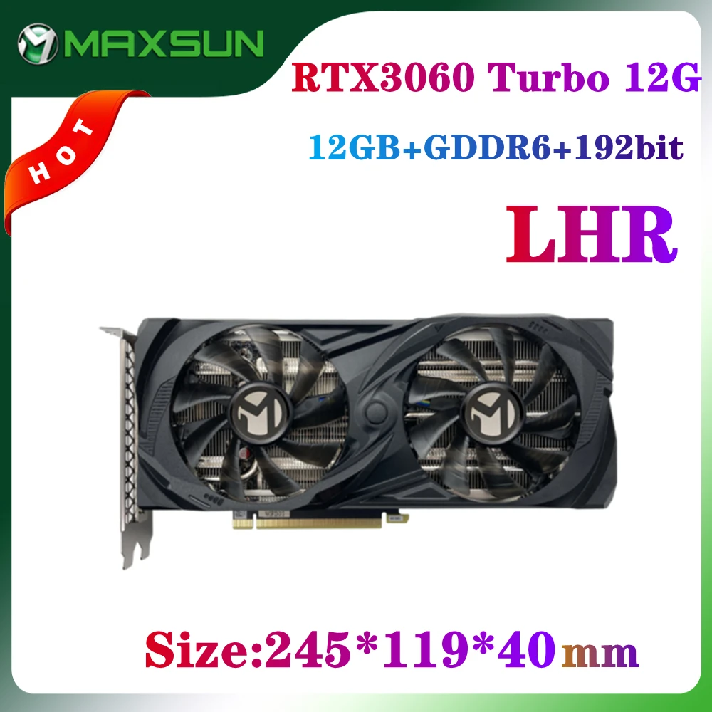Видеокарта MAXSUN RTX 3060 3070 8 ГБ/12 Гб GDDR6 8nm 192bit PCI Express X16 4 0 для настольных компьютеров |
