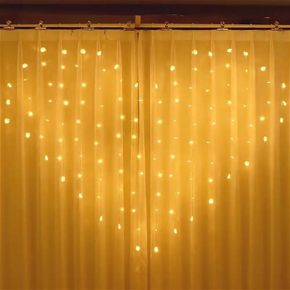 

String Light Heart Shape LED Curtain String Light Fairy Hanging Lamp Wedding Home Window Party Decor